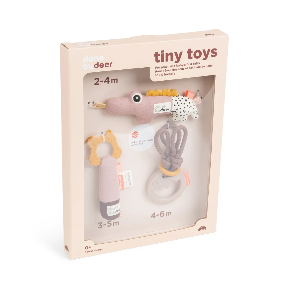 Done by Deer tiny activity toys gift set - deer friends - powder