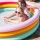 Nadmuchiwany Basen Ogrodowy Tęcza 150 cm Swim Essentials | Dmuchany Brodzik Trzypierścieniowy dla Rodzeństwa i Dzieci od 3 Roku Życia (3+), Duży Basenik na Taras o Pojemności 180 litrów, Bezpieczny i Wytrzymały.