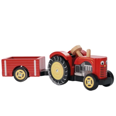 Le Toy Van drewniany traktor z przyczepą dla dzieci