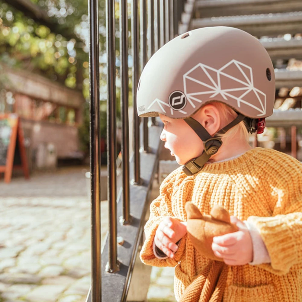 Scoot & Ride kask dla dzieci 1-5 lat XXS-S Lifestyle Brown Lines