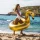 Swim Essentials koło do pływania Gold Swan 95 cm