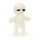 Oryginalna pluszowa mumia Mummy Bob brytyjskiej marki Jellycat o wysokości 33 cm. Śmieszna maskotka dla dzieci z unikalną fakturą materiału imitującą bandaże, nieszablonowy pluszak premium od pierwszego roku życia.