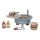 Drewniany Zestaw Grill FSC Little Dutch | Edukacyjna Kuchnia Grillowa z Akcesoriami dla Dzieci 3+, Drewniane Warzywa Szaszłyki i Narzędzia Kuchenne 34 el., Wspiera Odgrywanie Ról i Motorykę Małą, Prezent dla Chłopca i Dziewczynki.