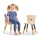 Tender Leaf Toys drewniany stolik ze skrytką i dwa krzesełka miś i zajączek kolekcja Forest. Mebel dziecięcy stolik drewniany z krzesłami TL8811 z drewna kauczukowego dla dzieci od 3 lat 3+ / do pokoju dziecka.