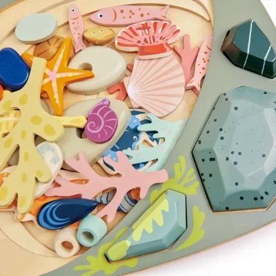 Tender Leaf Toys drewniane zabawki klocki kreatywne Ocean Montessori