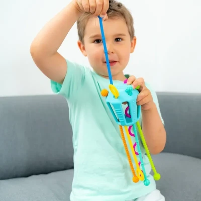 Mobi Zippee zabawka sensoryczna przeciąganiec dla niemowląt i rocznego dziecka