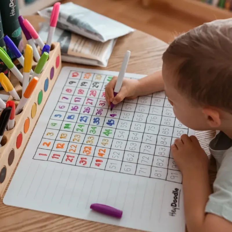 HeyDoodle silikonowa mata edukacyjna z liczbami do 100