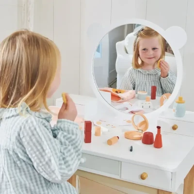 Tender Leaf Toys duża toaletka drewniana z lustrem dla dziewczynki
