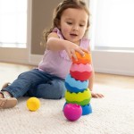 Fat Brain Toys zabawka sensoryczna wieża do układania Tobbles Neo