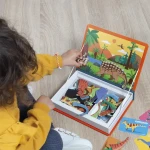 Janod magnetibook układanka magnetyczna Dinozaury
