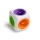 Fat Brain Toys Tugl Cube kostka manipulacyjna sensoryczna silikonowa zabawka fidget toy dla malucha F305. Kostka sensoryczna z wciskanymi silikonowymi elementami do ćwiczenia małej motoryki dla dzieci od 2 lat 2+ / do podróży.