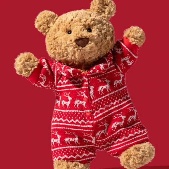 Jellycat miś Bartłomiej Bartholomew Bear Winter Pyjamas