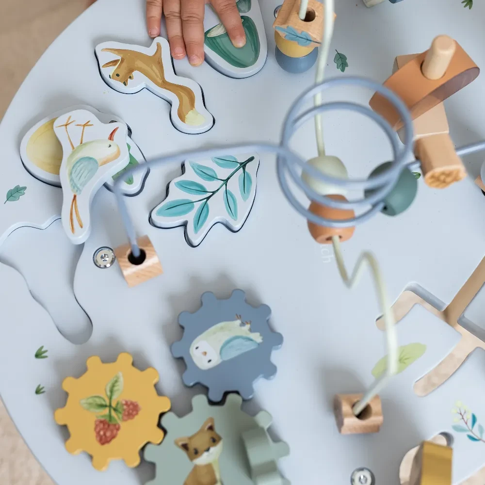 Little Dutch drewniany stolik edukacyjny Forest Friends