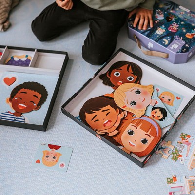 Janod zabawka edukacyjna układanka magnetyczna Emocje