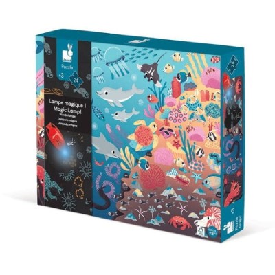Janod puzzle z lampką UV Ocean 24 elementy