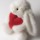 Jellycat króliczek Bashful Red Love Heart Bunny 18 cm pluszak na walentynki