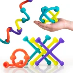 Fat Brain Toys zabawka sensoryczna Silikonowe Klocki Konstrukcyjne i Sensoryczne Plip Kit