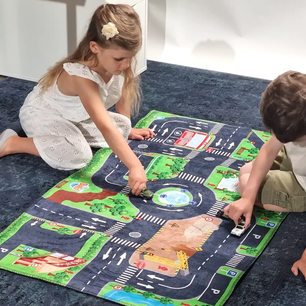 Mata animacyjna interaktywna droga dla autek Playmat City
