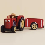Traktor z Magnetyczną Przyczepą Drewniany Pojazd Rolniczy Le Toy Van 3+