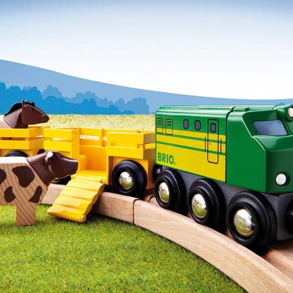 BRIO World Pociąg ze Zwierzątkami Farm Train