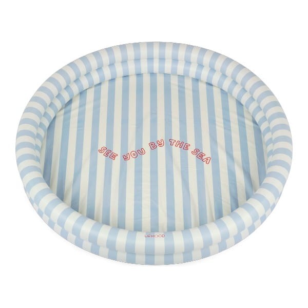 Liewood Jean duży dmuchany basenik Stripe Pure Sky