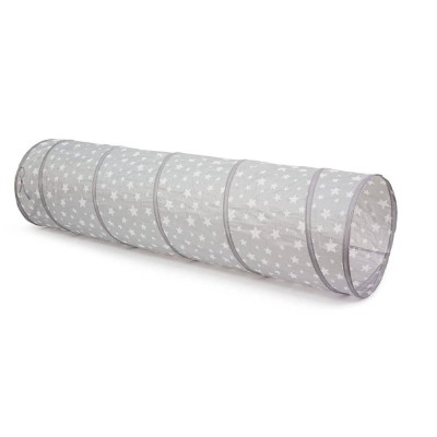 Kids Concept tunel do zabawy dla dzieci szary w gwiazdki