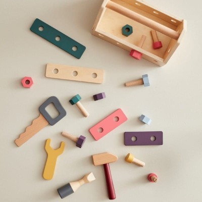 Kids Concept skrzynka z narzędziami zabawka drewniana