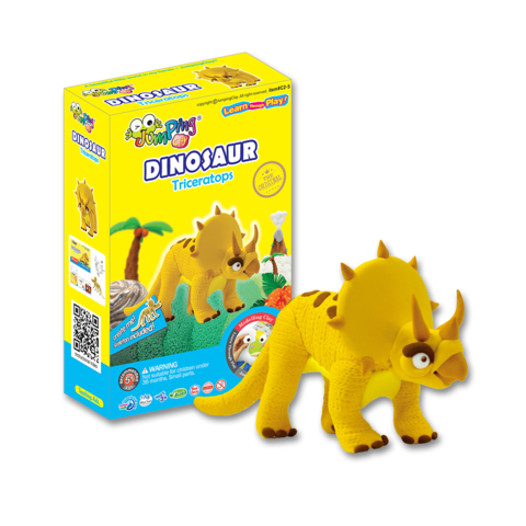 Jumping Clay, Zestaw kreatywny dinozaury - Triceratops