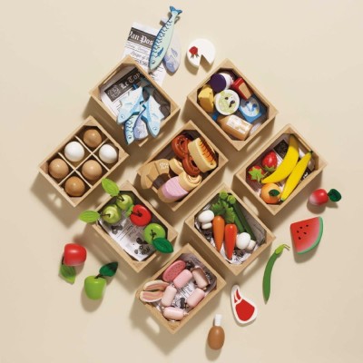 Le Toy Van warzywa i owoce do zabawy w sklep