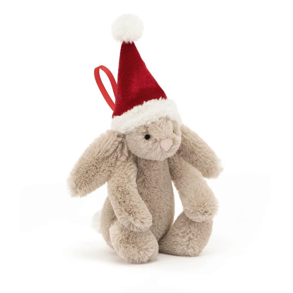 Jellycat króliczek na święta Bashful Christmas Bunny Decoration