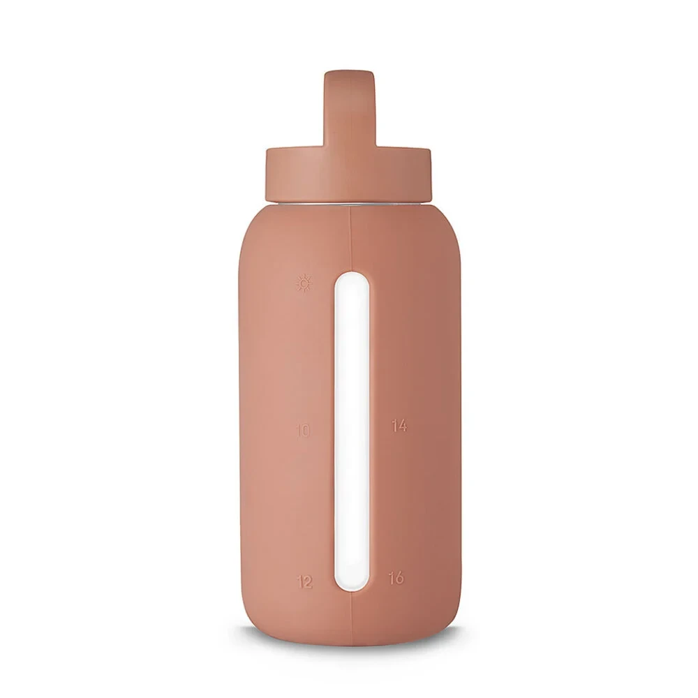 Muuki szklana butelka na wodę zestaw ze słomką 720 ml Canyon Clay