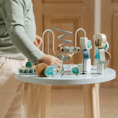 Little Dutch stolik edukacyjny zabawka drewniana dla rocznego dziecka Forest Friends