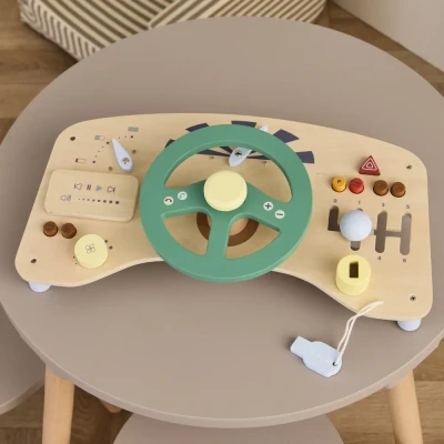 Kierownica Drewniana Tablica Manipulacyjna Kokpit Kid’s Concept 18m+