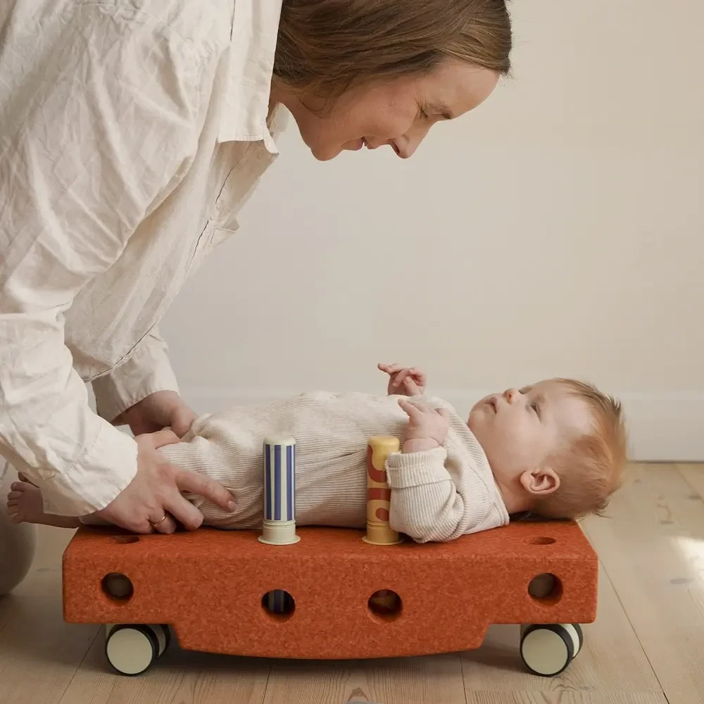 Modu Baby zabawka dla niemowląt Activity Set Burnt Orange Dusty Green