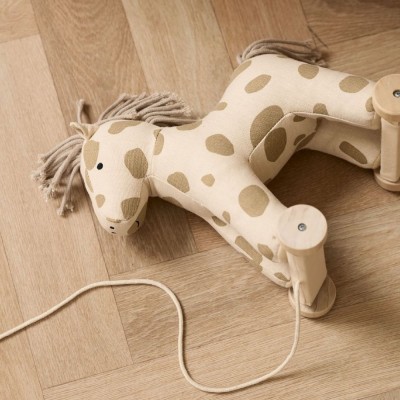 Kids Concept konik do ciągnięcia na sznurku Dotty zabawka dla rocznego dziecka
