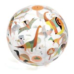 Djeco nadmuchiwana piłka plażowa z neonowymi dinozaurami Dino Fluo 35 cm