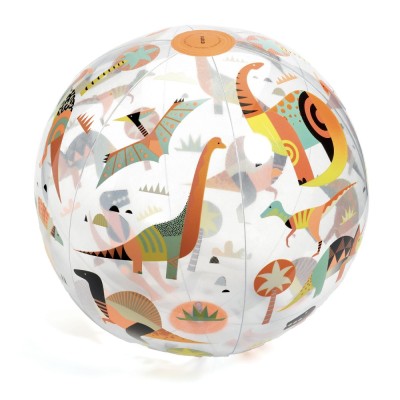 Djeco nadmuchiwana piłka plażowa z neonowymi dinozaurami Dino Fluo 35 cm