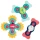 LUDI Spinnery Sensoryczne z Przyssawkami Trio Baby Spinners Zestaw 3 Zabawek Obrotowych dla Dziecka 10m+ Kolorowe Śmigiełka na Szybę, Wannę i Krzesełko do Karmienia, Zabawka Wspierająca Motorykę i Skupienie, Idealny Prezent dla Roczniaka i na Podróż