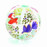 Djeco przezroczysta dmuchana piłka plażowa Ptaki 35 cm