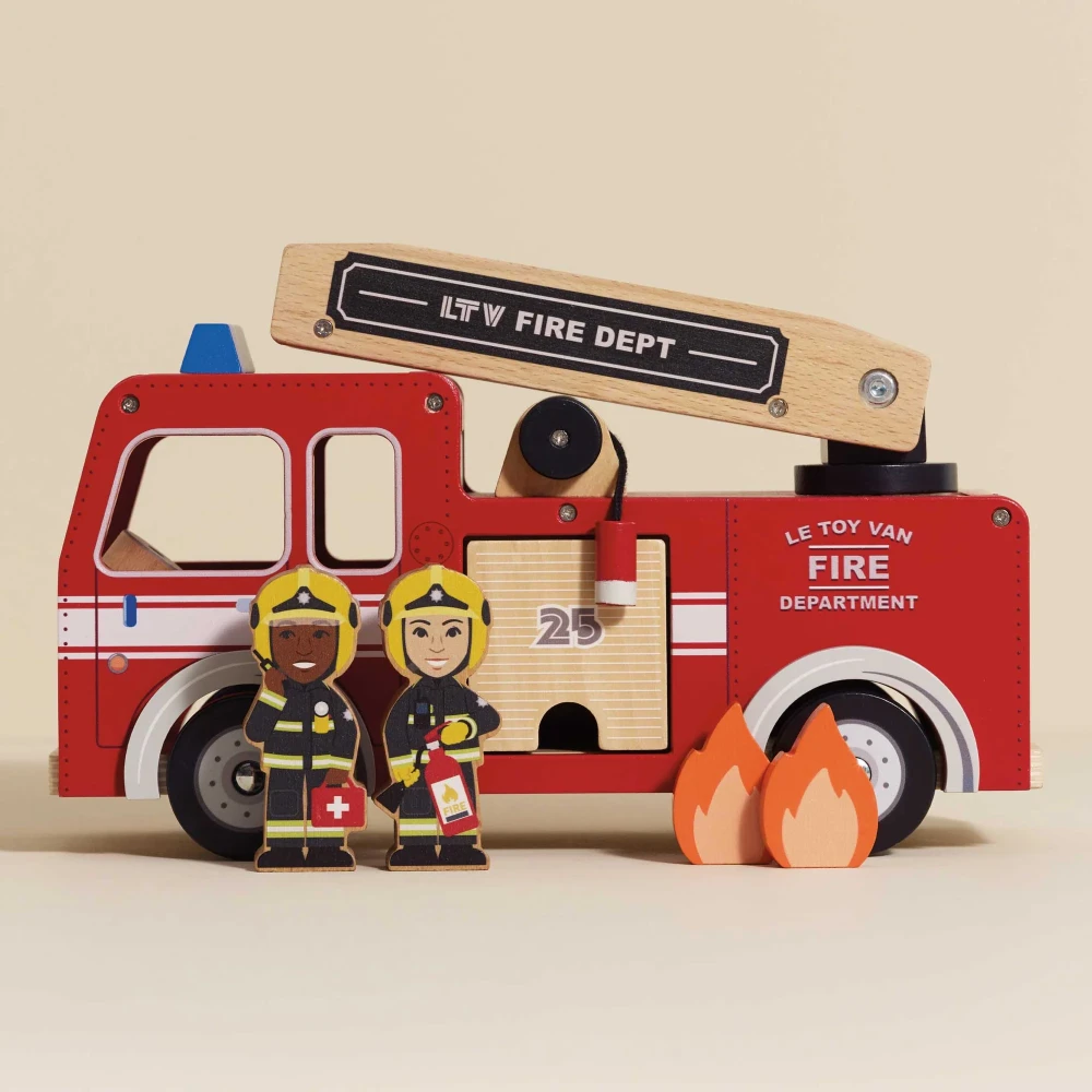 Le Toy Van autko drewniany wóz strażacki