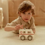 Ambulans Drewniana Karetka z Figurką Pojazd Ratunkowy Little Dutch 12m+