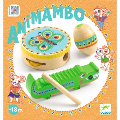 Djeco zestaw instrumentów perkusyjnych Animambo