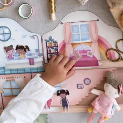 Little Dutch naklejki wielokrotnego użytku dla dziewczynki Rosa & Friends