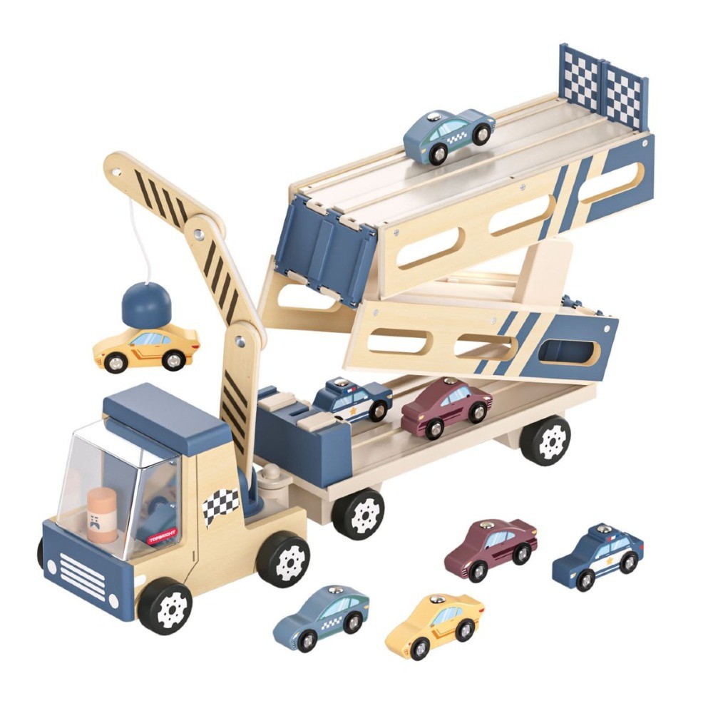 Topbright Bright Roll&Race – Transporter Samochodów i Tor Wyścigowy 2w1 | Zabawka edukacyjna dla dzieci 36m+