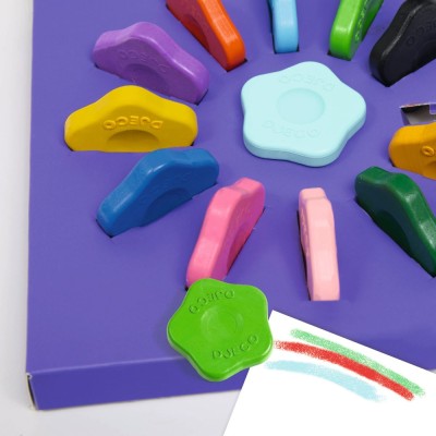Djeco pierwsze kredki Kwiatki 12 sztuk