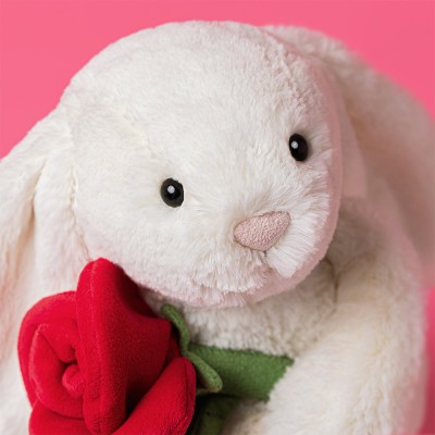 Jellycat królik Cream Bunny with Rose