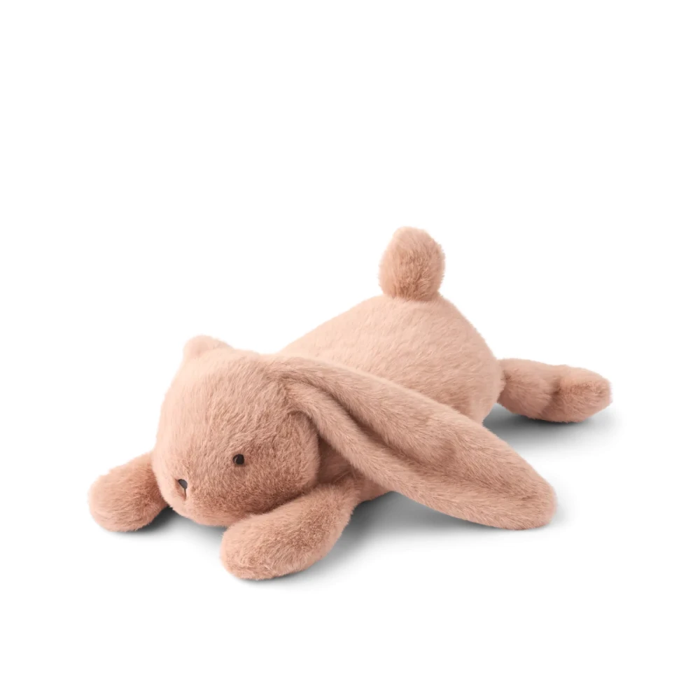 Beżowa, obciążona przytulanka sensoryczna w kształcie puszystego króliczka z długimi uszami z serii Paulin Heavy Teddy Liewood dla dziewczynki