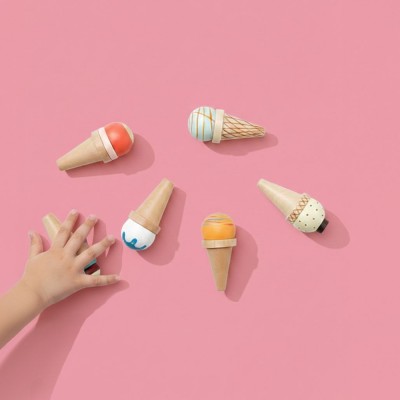Kids Concept drewniane lody w rożkach lodziarnia
