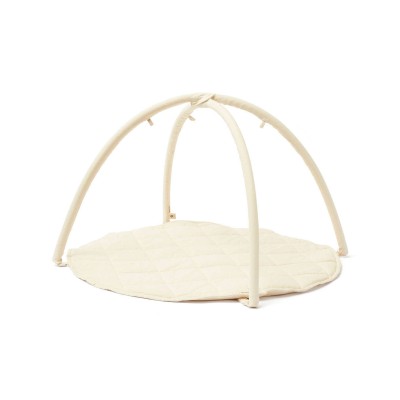 Kids Concept bawełniana mata edukacyjna z pałąkiem Baby Gym white