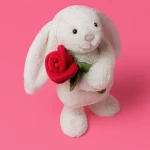Króliczek z Różą Maskotka Pluszowa Przytulanka Jellycat Cream Bunny 31 cm 0+